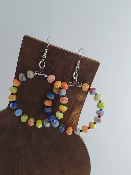 Beaded Hoop Earrings