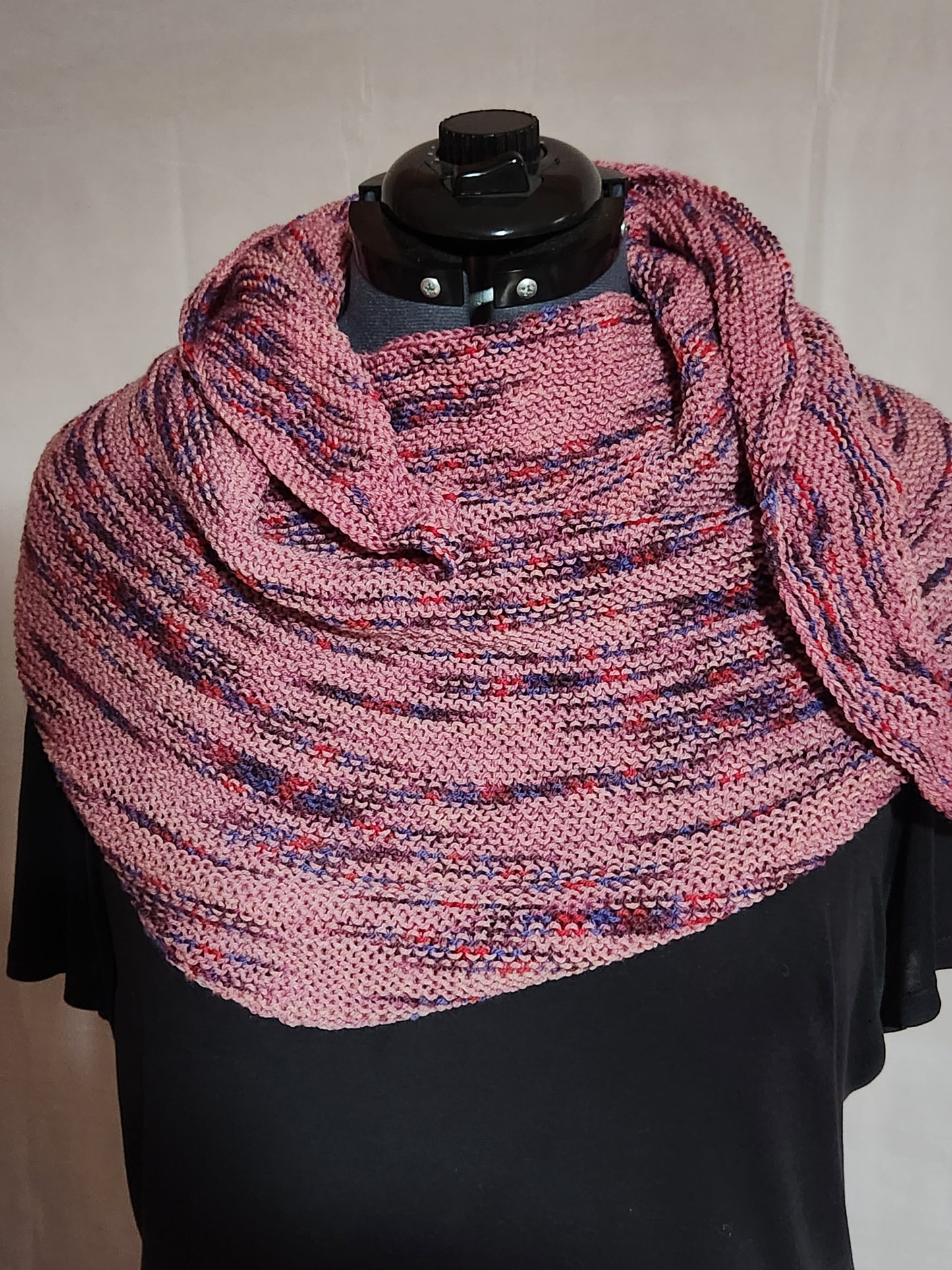 Pink multicolored shawl