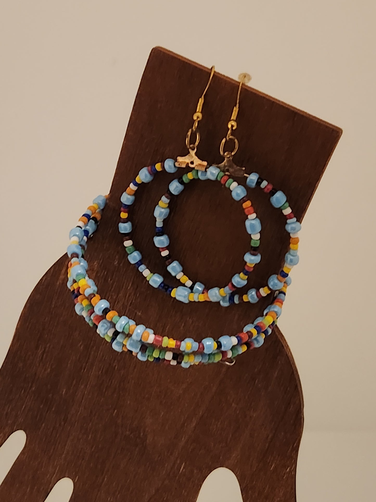 Beaded Earrings and Bracelet Set